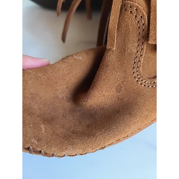Minnetonka Brown Fringe Boots Size 7 - Picture 8 of 10